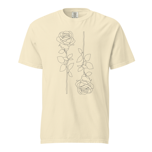 unisex t-shirt - s-4xl - rose illustration